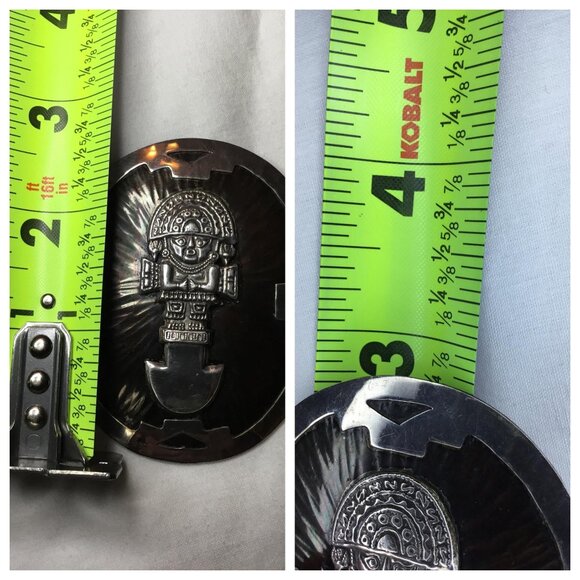 Old Viracocha Sterling Silver and Copper Pendant with SS Chain Peru 26g - Picture 8 of 11